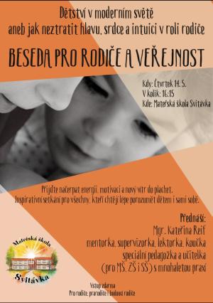 Beseda pro rodiče a veřejnost